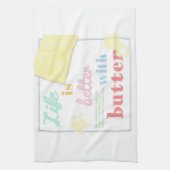 Life is better with butter - Buchcover キッチンタオル (縦)