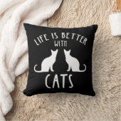 Life Is Better With Cats クッション (ブランケット)