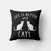 Life Is Better With Cats クッション (裏面)