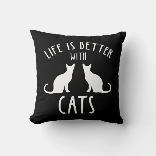 Life Is Better With Cats クッション (正面)