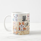 Life is better with cats コーヒーマグカップ (左)
