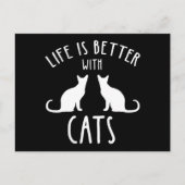 Life Is Better With Cats ポストカード (正面)
