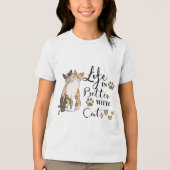 Life Is Better With Cats Better Together 🐱🐱 Purr トライブレンドＴシャツ (正面)