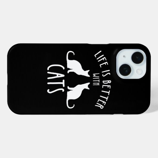Life Is Better With Cats Case-Mate iPhoneケース (裏面 (横))