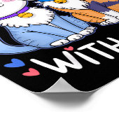 Life Is Better With Cats Cute Cat Lover Valentine' ポスター (角)