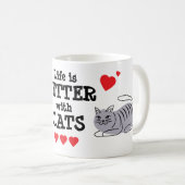 Life is Better with Cats Mug | We Are All Mugs コーヒーマグカップ (正面右)
