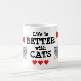Life is Better with Cats Mug | We Are All Mugs コーヒーマグカップ