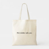 LIFE IS BETTER WITH CATS TOTE BAG トートバッグ (裏面)