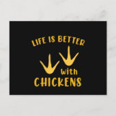 Life Is Better With Chickens Chicken Rooster Gift ポストカード (正面)