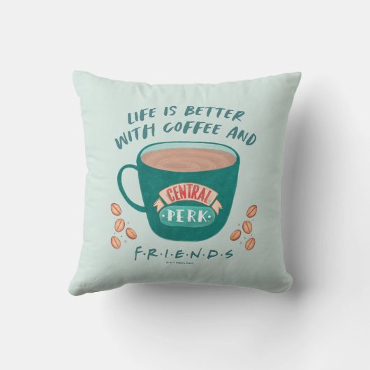 Life is Better with Coffee and FRIENDS™ クッション (裏面)