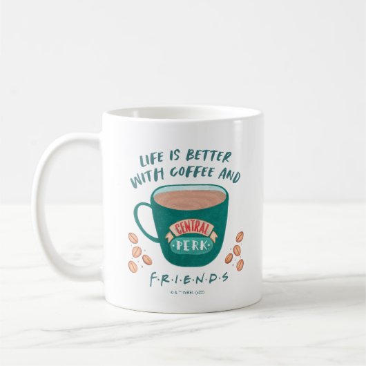 Life is Better with Coffee and FRIENDS™ コーヒーマグカップ (左)