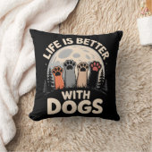 Life Is Better With Dogs クッション (ブランケット)