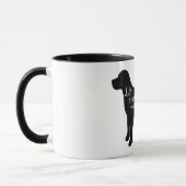 Life Is Better With Dogs Black and White マグカップ (左)