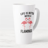 life is better with flamingo カフェラテマグ (右アングル)