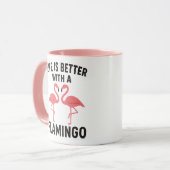 life is better with flamingo マグカップ (正面左)