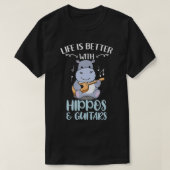 Life Is Better With Hippos And Guitars Premium  Tシャツ (デザイン正面)