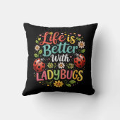 Life Is Better with Ladybugs クッション (裏面)