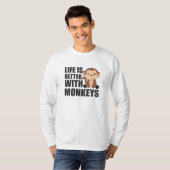 Life Is Better With Monkeys - Sweet Monkey Tシャツ (正面フル)