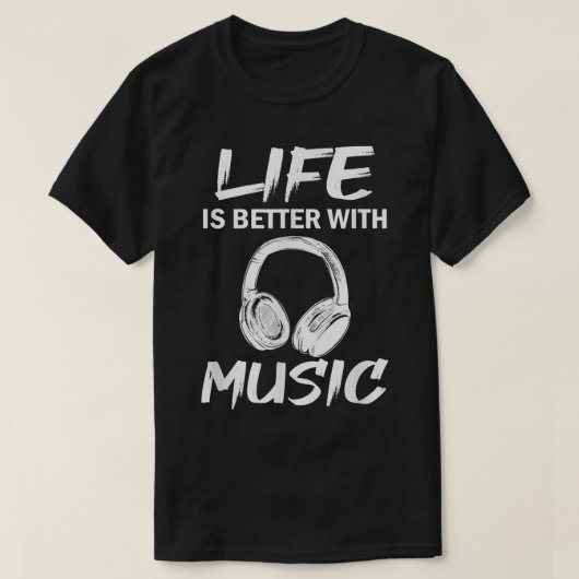 Life Is Better With Music 1635 Tシャツ (デザイン正面)