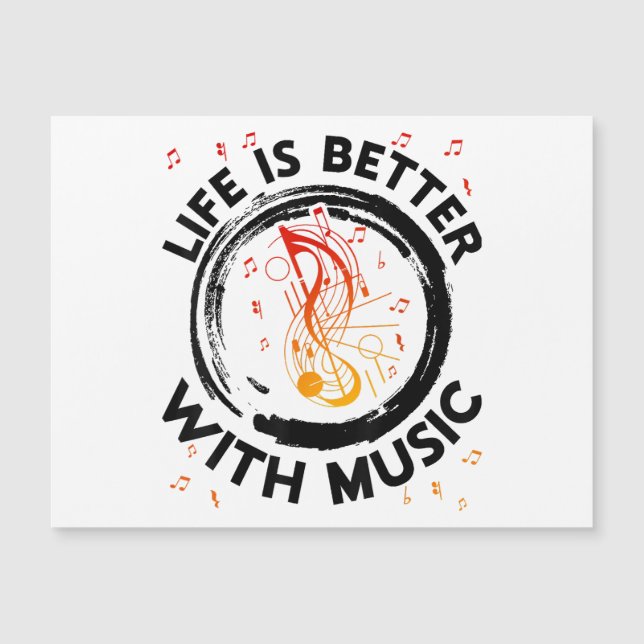 Life Is Better With Music NotesミュージシャンMusic Lov (正面)
