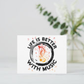 Life Is Better With Music NotesミュージシャンMusic Lov シーズンカード (スタンド正面)