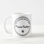 Life Is Better With My Dog Personalized Mug コーヒーマグカップ (左)