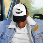 Life is better with my fluffy cat  キャップ<br><div class="desc">Life is better with my fluffy  cat . Funny quote with a  cartoon cat in black and white..The date April 18 is Pet Owners Day. Make it known to the world that you love your catby wearing  this  cap .</div>