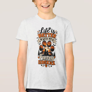 Life Is Better With My Furry Sidekick トライブレンドTシャツ