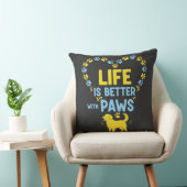 Life is Better with Paws クッション (椅子)