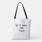 Life Is Better With Paws – Dog Lover Tote Bag トートバッグ (裏面)