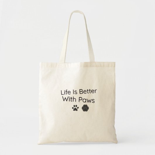 Life Is Better With Paws Pet Lover Coffee Mug トートバッグ (正面)