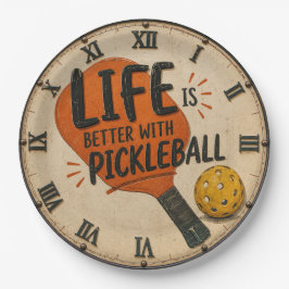 Life Is Better With Pickleball Paddle ペーパープレート