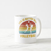 Life Is Better With Volleyball Saying Volleyball T コーヒーマグカップ (正面右)