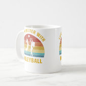 Life Is Better With Volleyball Saying Volleyball T コーヒーマグカップ (正面左)