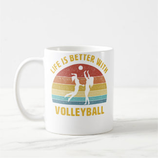 Life Is Better With Volleyball Saying Volleyball T コーヒーマグカップ