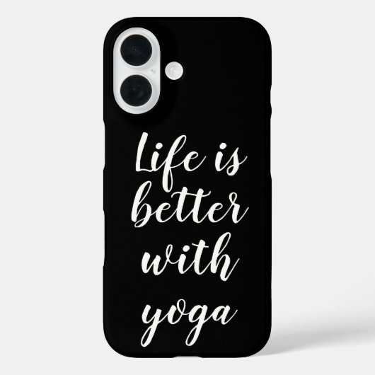Life is better with yoga black Case-Mate iPhoneケース (裏面)