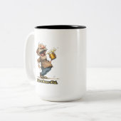 Life Is Brew-tiful Funny Beer Cartoon Tee ツートーンマグカップ (正面左)