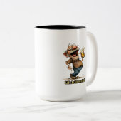 Life Is Brew-tiful Funny Beer Cartoon Tee ツートーンマグカップ (正面右)