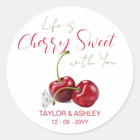 Life Is Cherry Sweet ラウンドシール (正面)