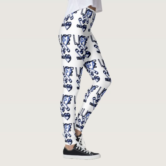 Life Is Colourful Blau - Designerlogo レギンス (右)