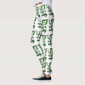 Life Is Colourful - Designerlogo Grün レギンス (左)