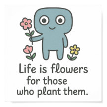 Life is Flowers - かわいいSmiloポスター