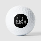 Life Is Full Of Important Choices Golfing Golfer ゴルフボール (正面)