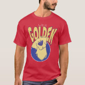 Life Is Golden Graphic Dog Custom Adult T-Shirt Tシャツ (正面)