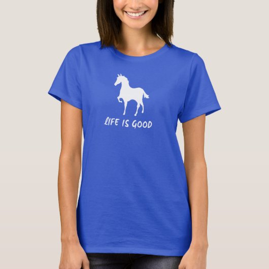 LIFE IS GOOD, HORSE TEE, GIRLS Tシャツ (正面)
