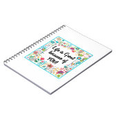 Life is Great Because of You Floral Framed Quote ノートブック (左側)