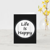 Life Is Happy Shirt  カード (黄色い花)