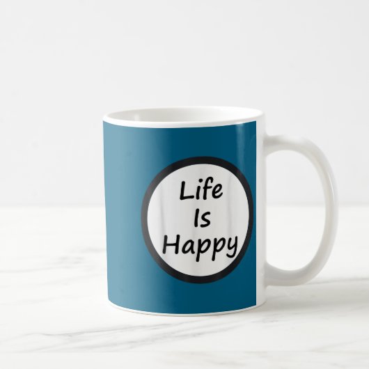 Life Is Happy Shirt  コーヒーマグカップ (右)