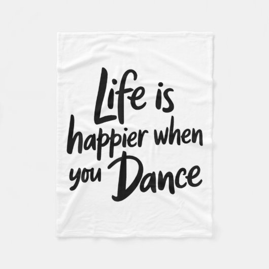 Life Is Happy When You Dance先生踊り値リスト フリースブランケット (正面)