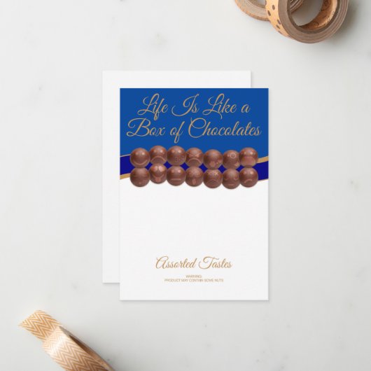 Life Is Like a Box of Chocolates ノートカード (正面/裏面インサイチュ)